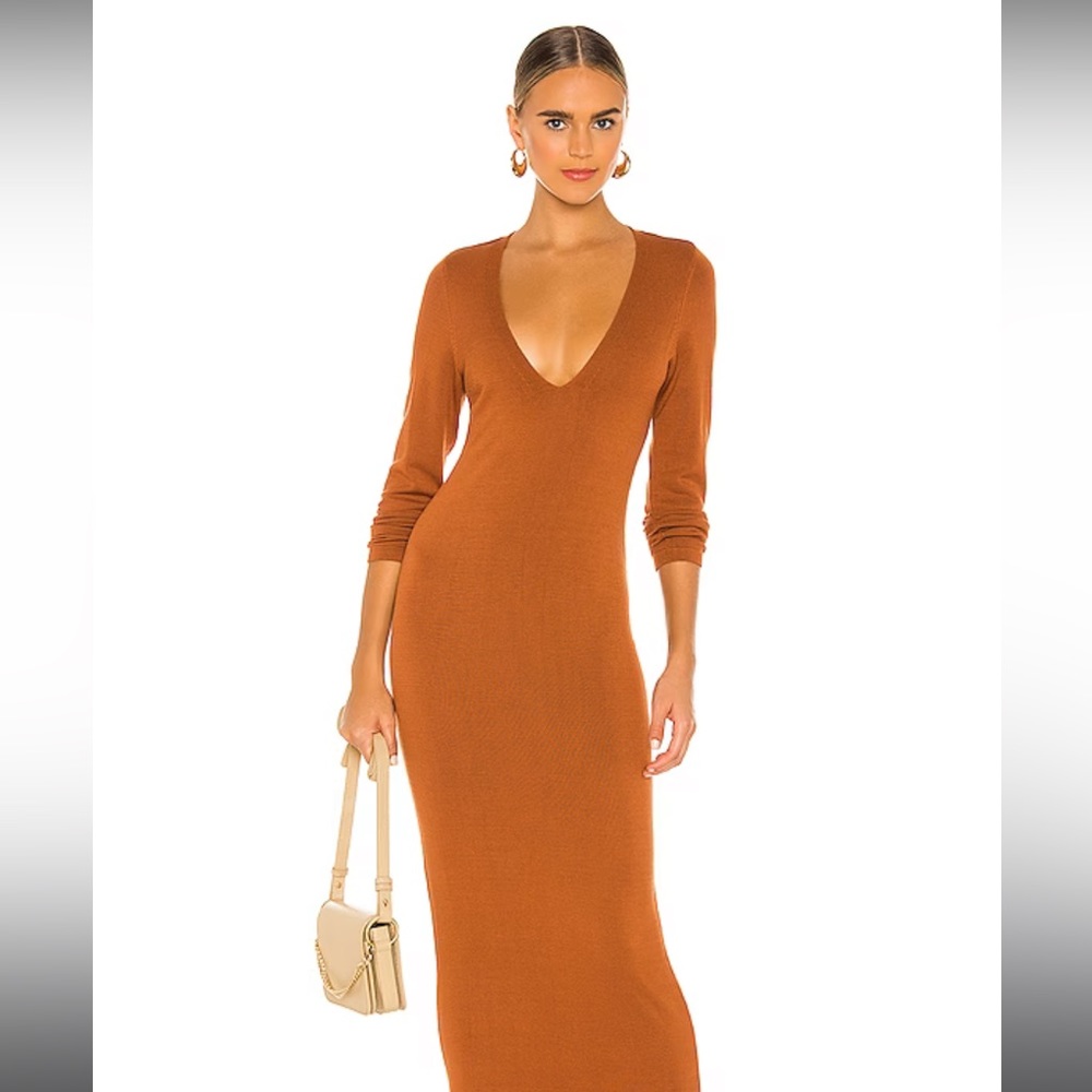 REVOLVE Deena Maxi Dress in Brown - size Medium L’academie